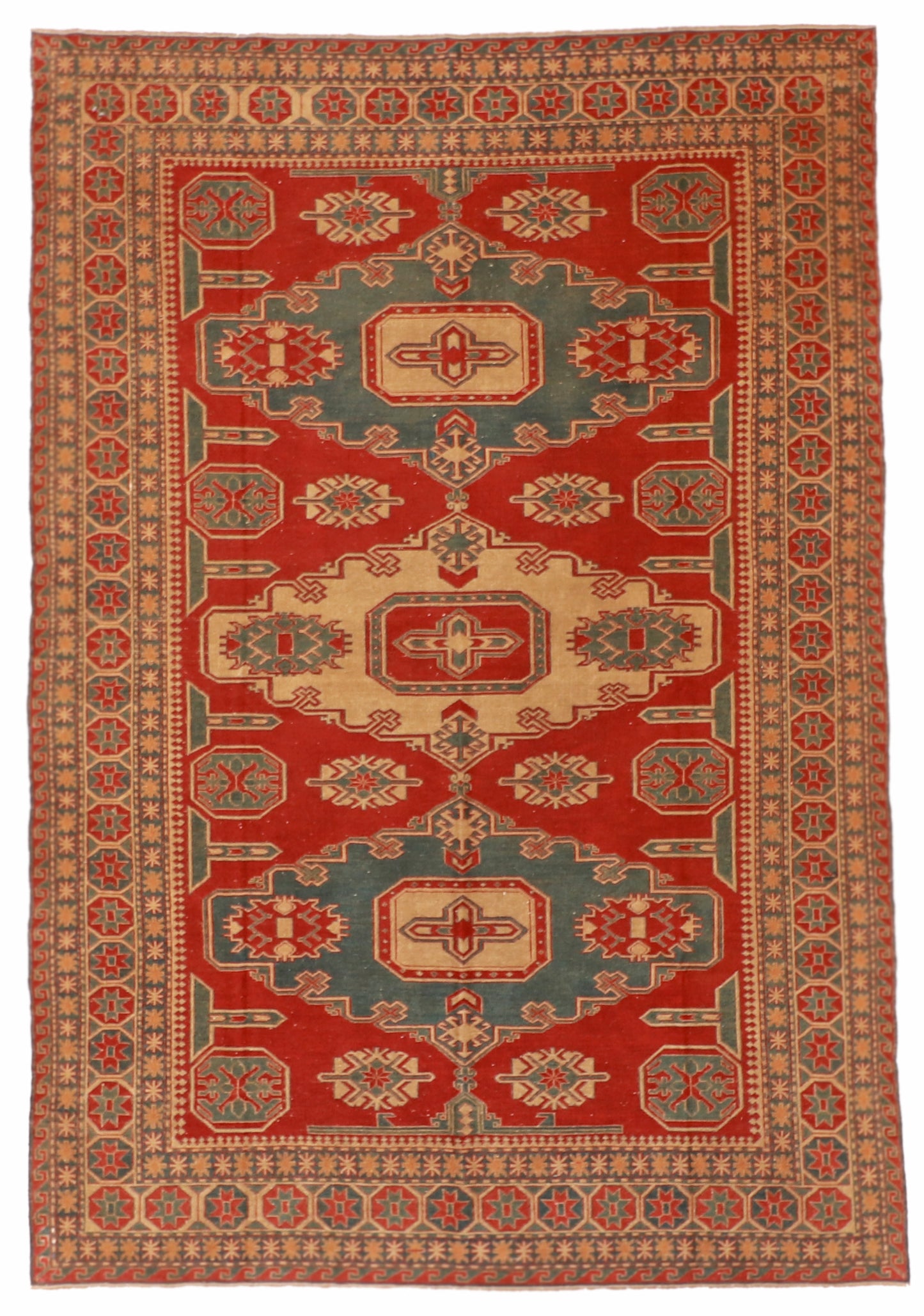 7x10 - Soumak Fine/Wool All Over Rectangle - Hand Knotted Rug