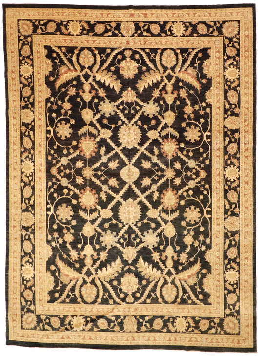 10x14 - Ziegler Mahal Fine/Wool All Over Rectangle - Hand Knotted Rug