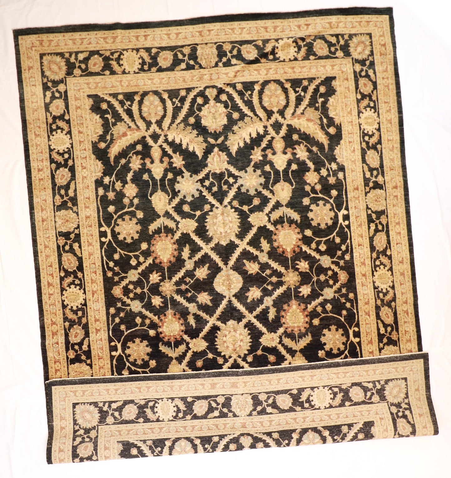 10x14 - Ziegler Mahal Fine/Wool All Over Rectangle - Hand Knotted Rug