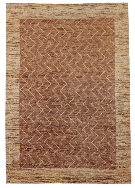 7x10 - Modern Fine All Over Rectangle - Hand Knotted Rug