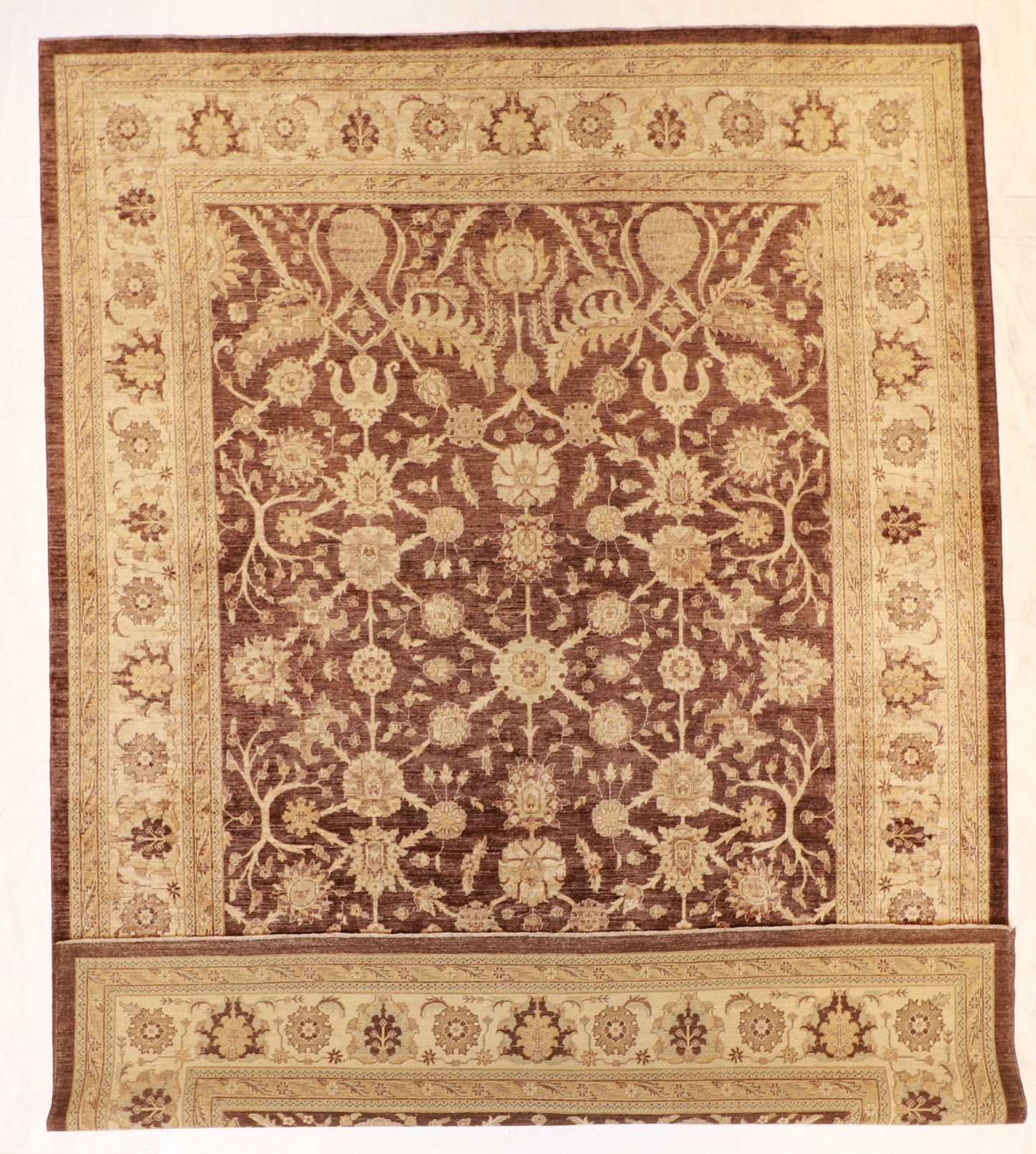 10x13 - Mahal Wool Floral Rectangle - Hand Knotted Rug