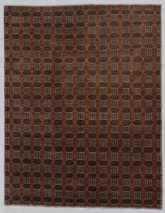 5x7 - Modern Fine All Over Rectangle - Hand Knotted Rug