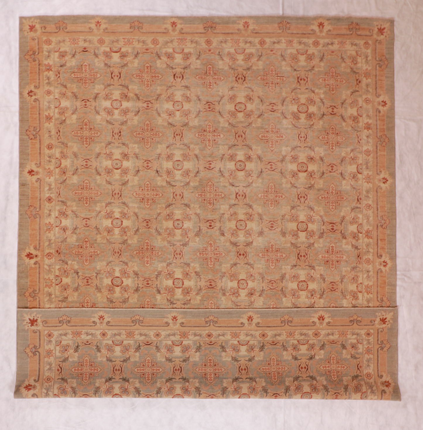 9x12 - Nezam Fine/Wool All Over Rectangle - Hand Knotted Rug