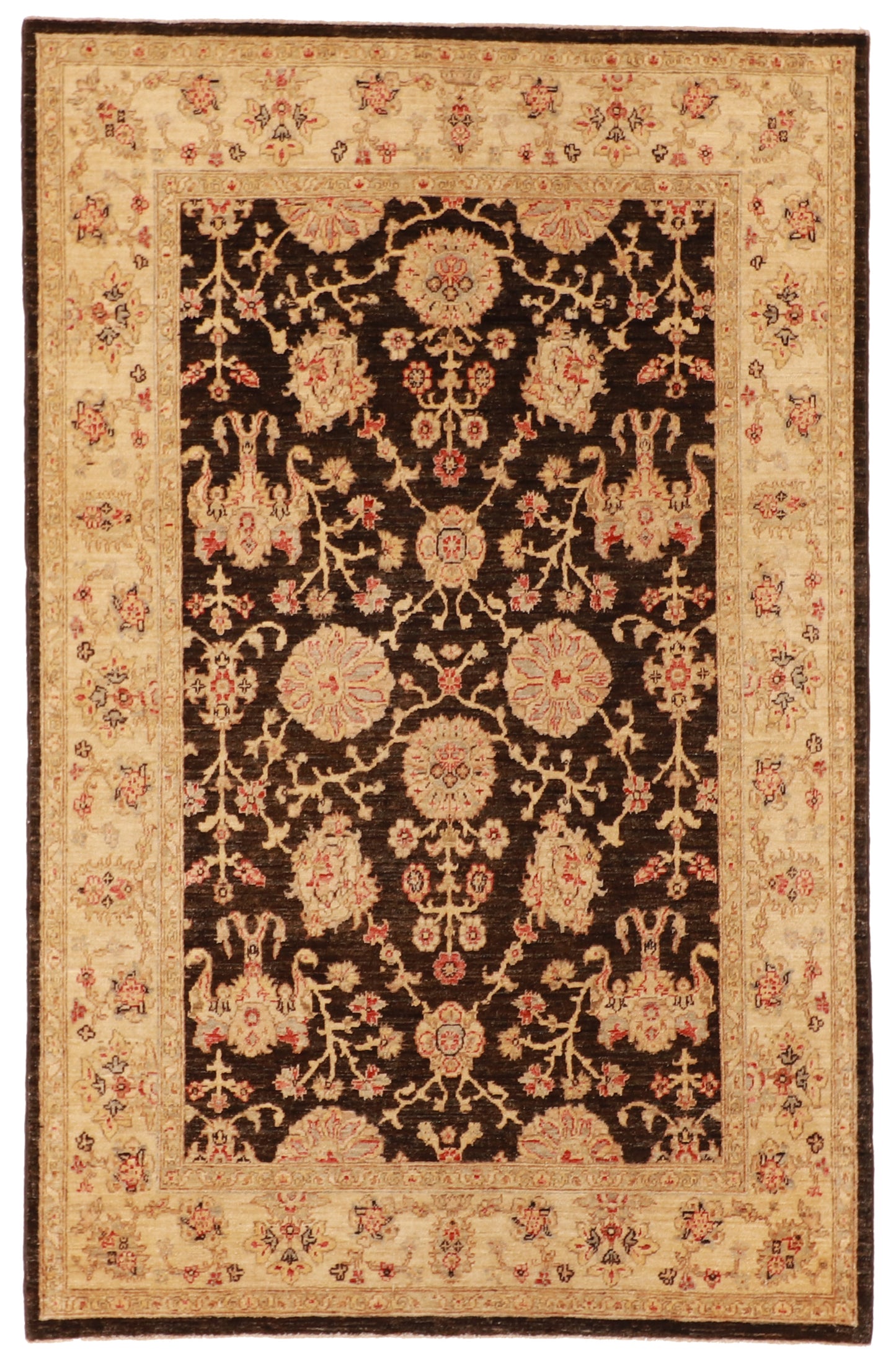 5x7 - Tabriz Fine All Over Rectangle - Hand Knotted Rug