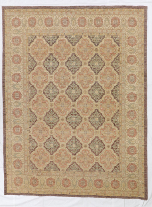 9x12 - Frahan Fine/Wool All Over Rectangle - Hand Knotted Rug