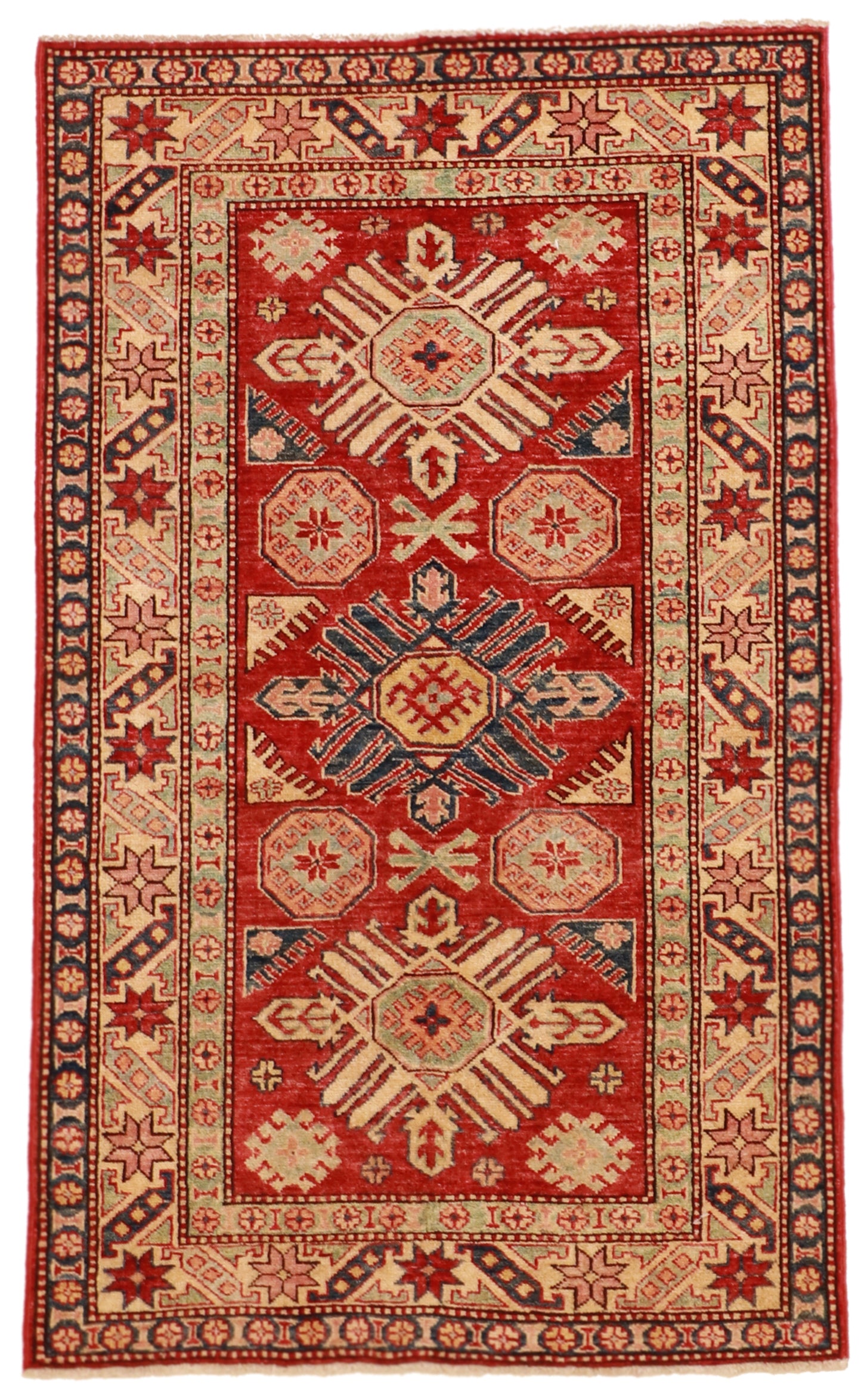 3x5 - Kuba Wool All Over Rectangle - Hand Knotted Rug