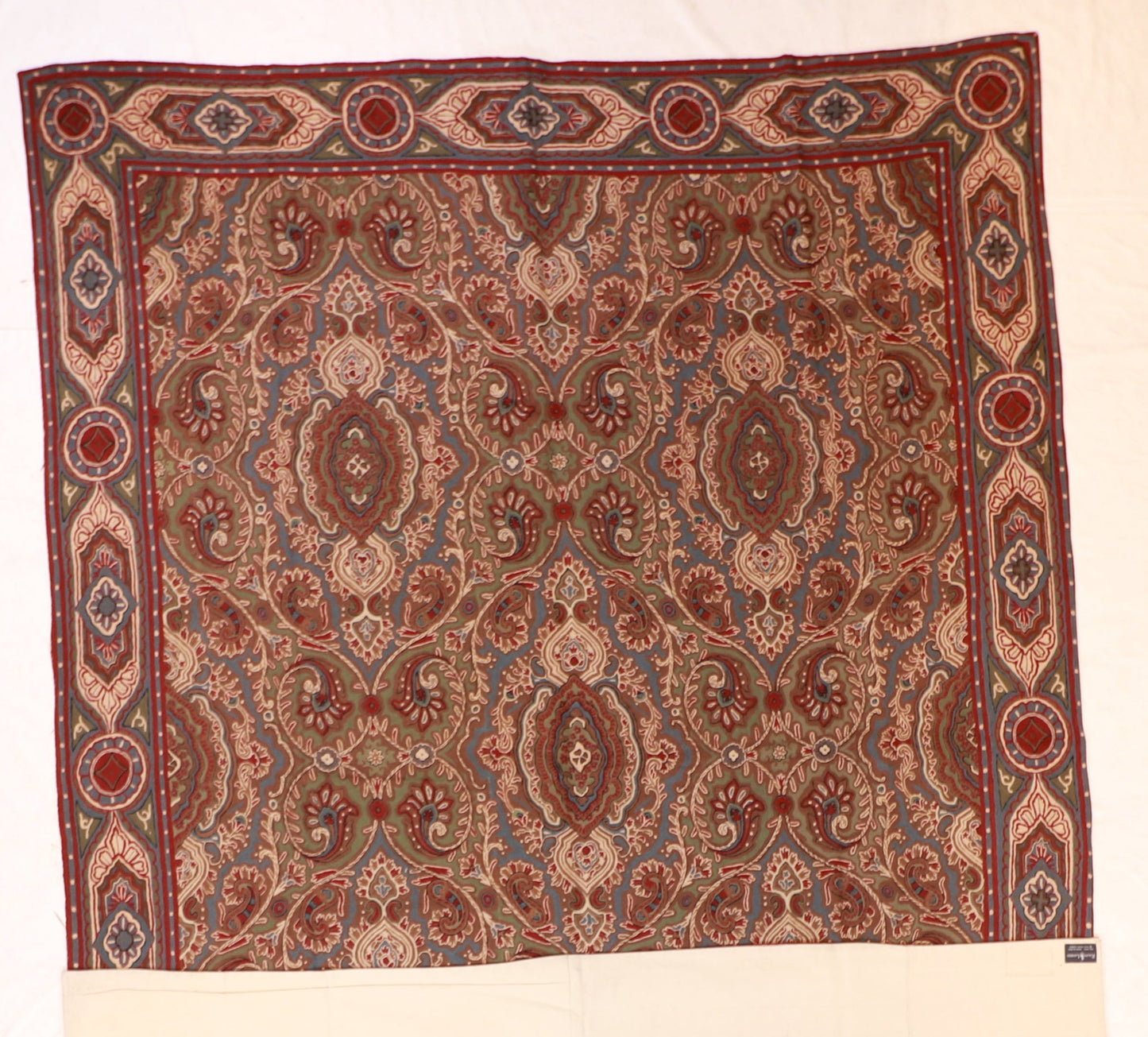 9x12 - Chainstitch Wool Floral Rectangle - Hand Knotted Rug