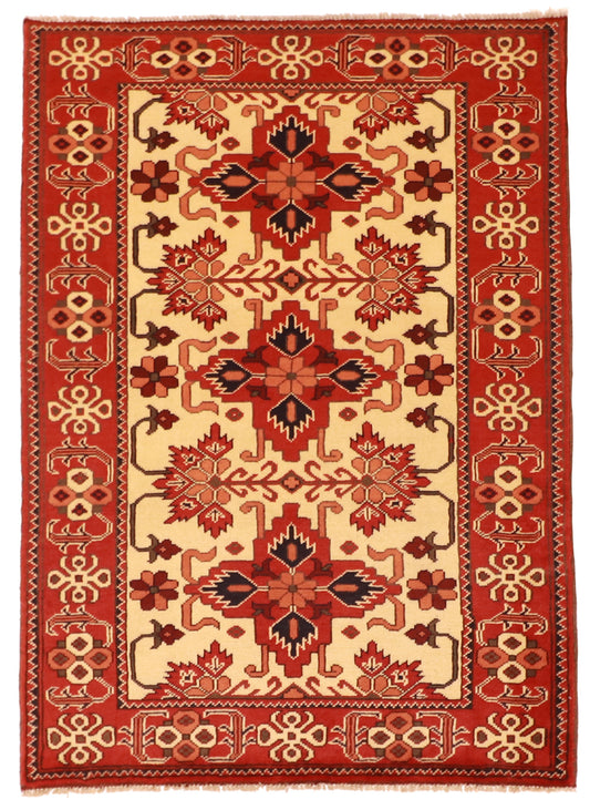 3x5 - Malayer Wool Geometric Rectangle - Hand Knotted Rug
