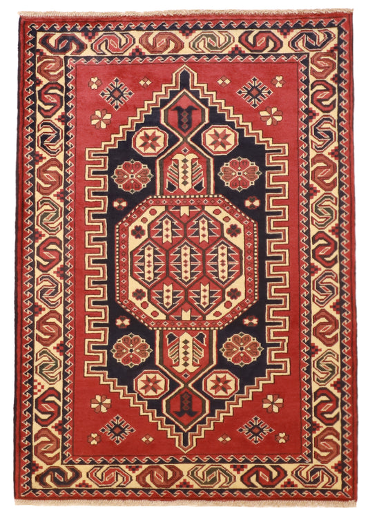 3x5 - Kazak Wool All Over Rectangle - Hand Knotted Rug