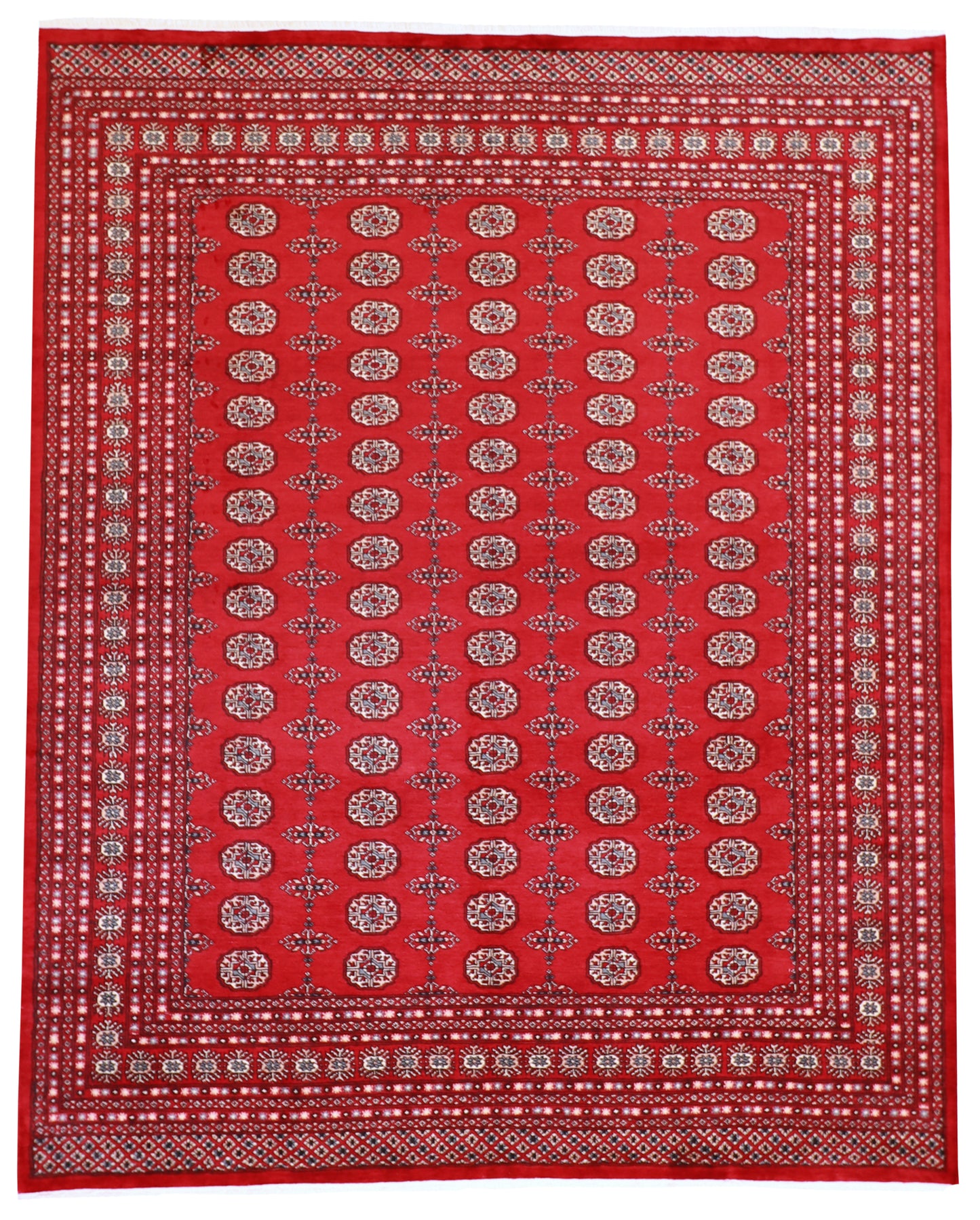 8x10 - Bokhara Fine Wool Geometric Rectangle - Hand Knotted Rug