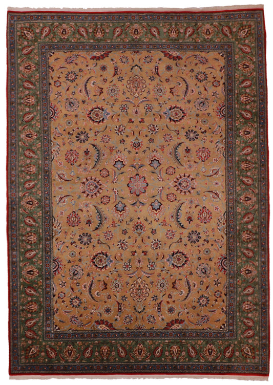 8x10 - Qum Wool All Over Rectangle - Hand Knotted Rug