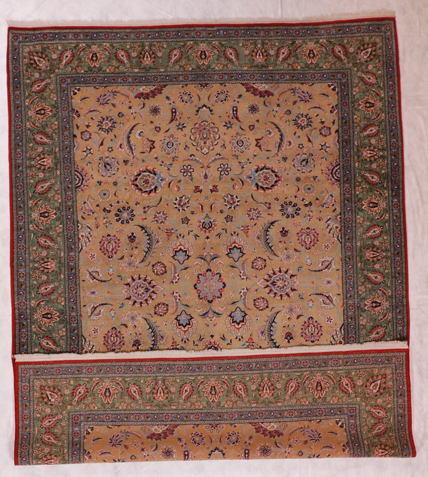 8x10 - Qum Wool All Over Rectangle - Hand Knotted Rug