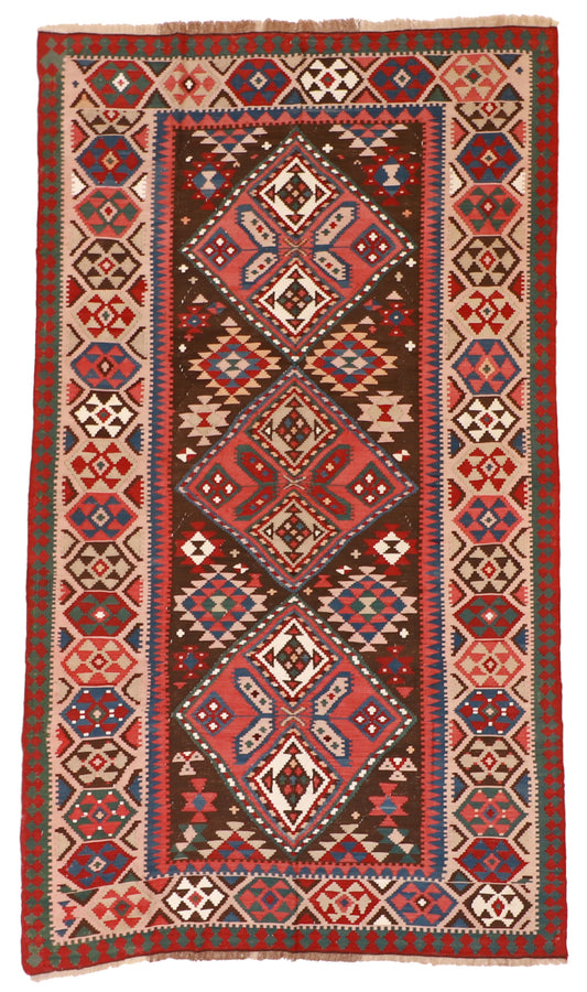 7x10 - Baku Antique/Wool Geometric Rectangle - Hand Knotted Rug