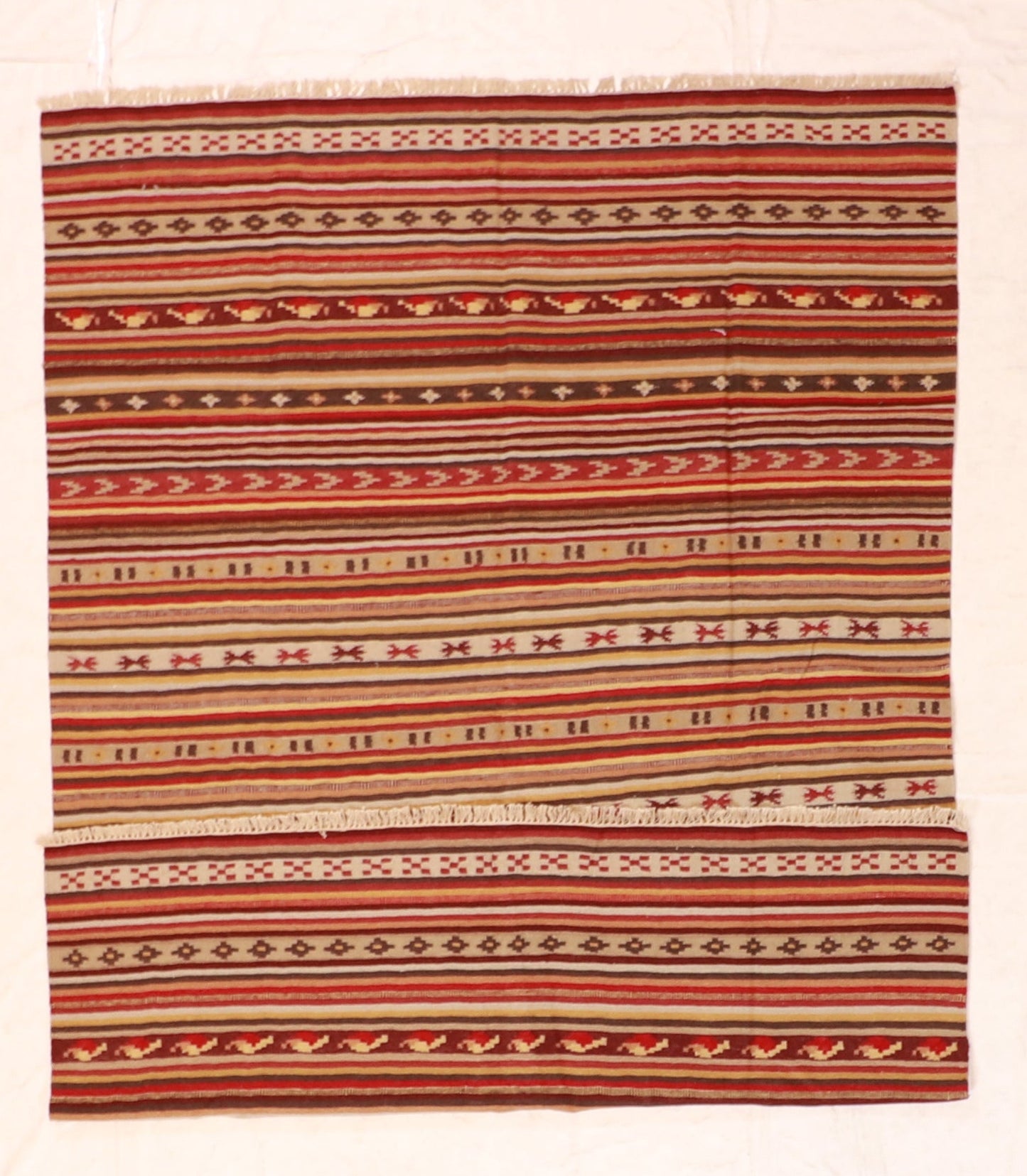 6x9 - Navajo Wool Geometric Rectangle - Hand Knotted Rug