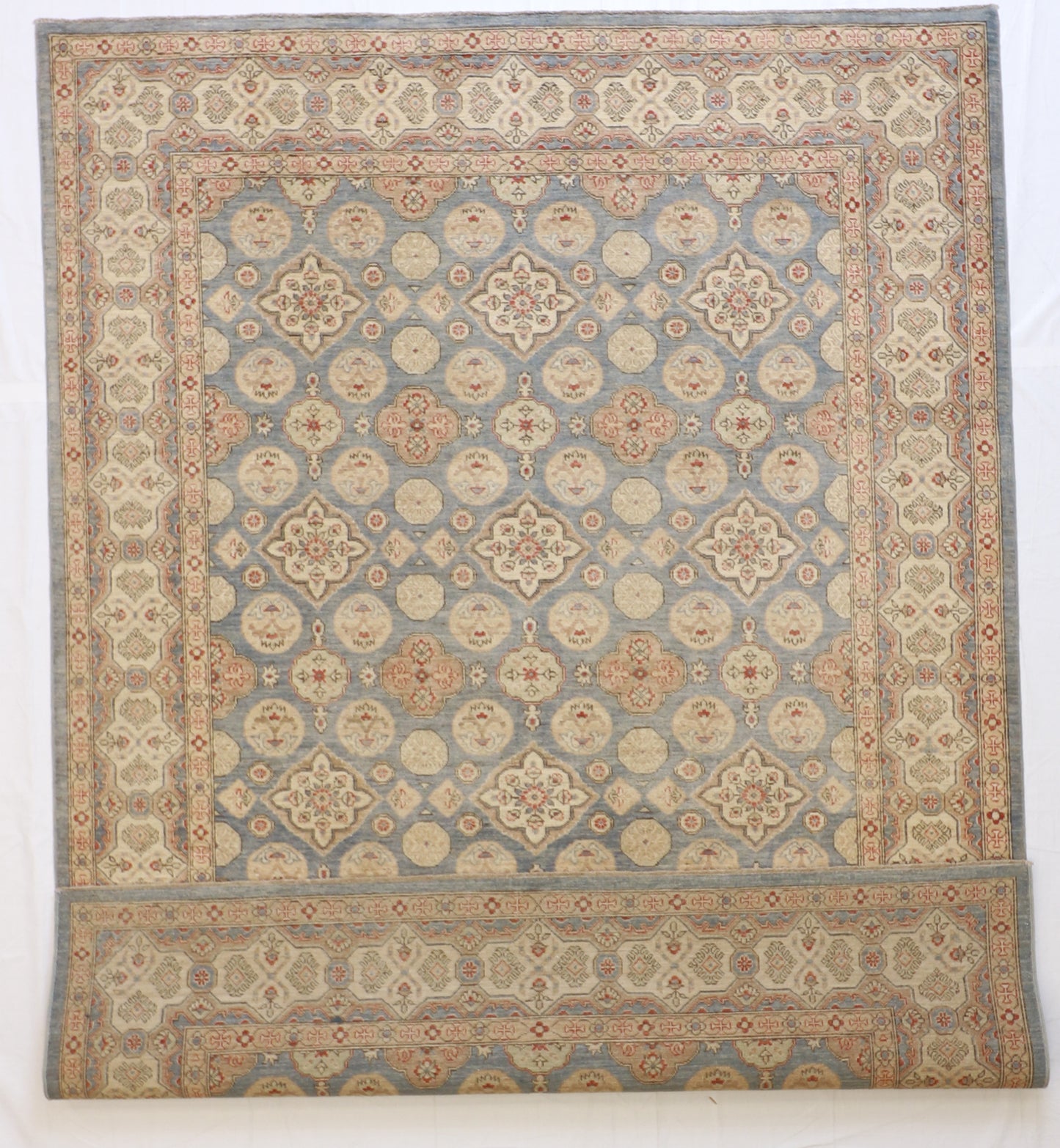 6x9 - Qum Wool All Over Rectangle - Hand Knotted Rug