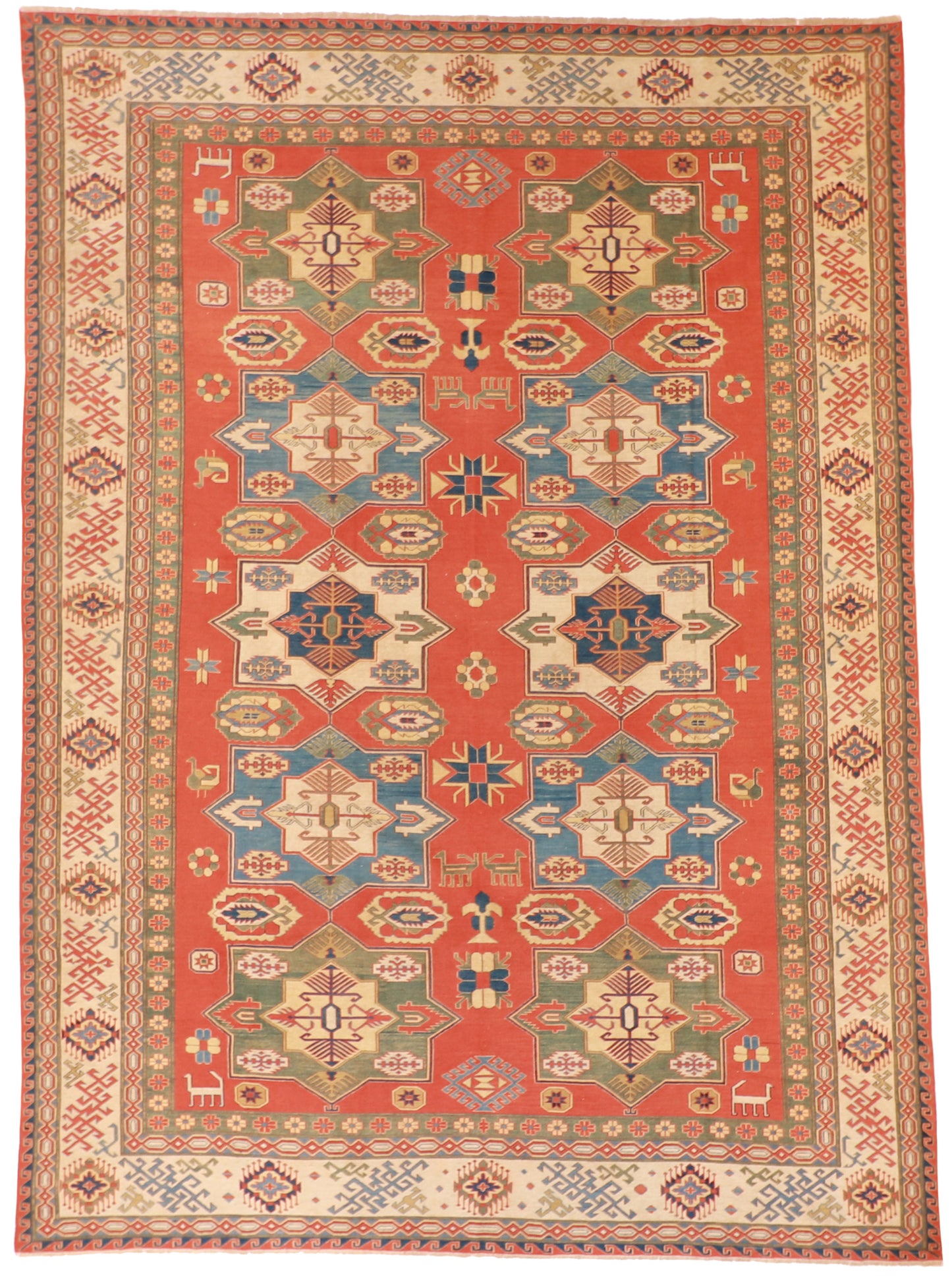 9x12 - Malayer Wool Geometric Rectangle - Hand Knotted Rug
