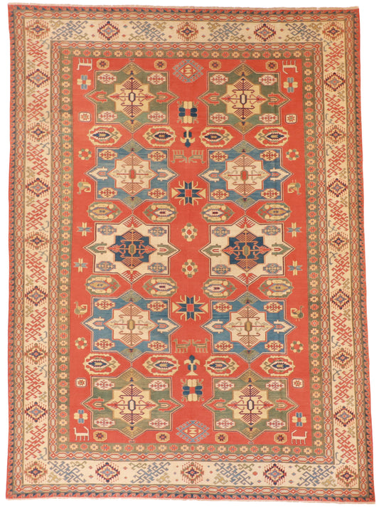 9x12 - Malayer Wool Geometric Rectangle - Hand Knotted Rug