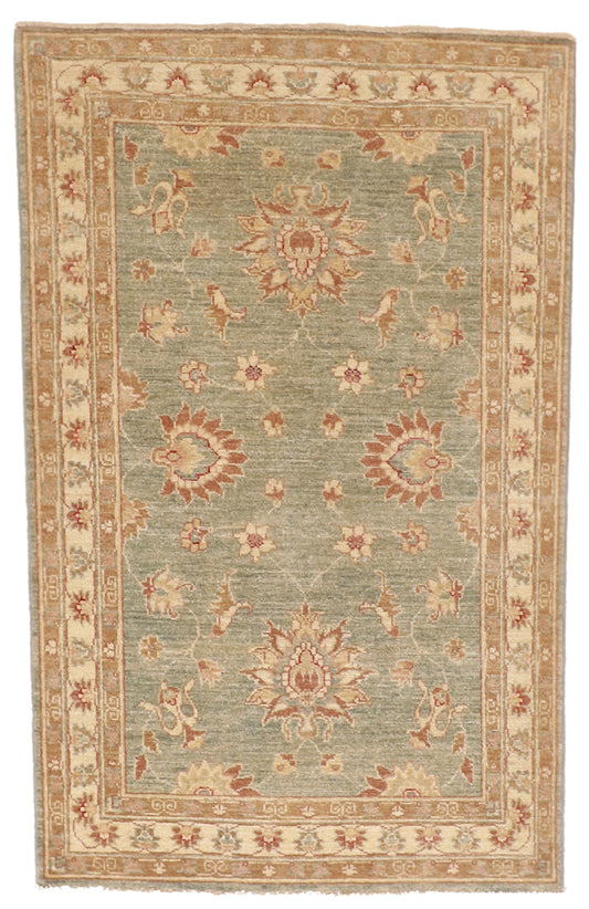 3x5 - Qum Fine/Wool All Over Rectangle - Hand Knotted Rug