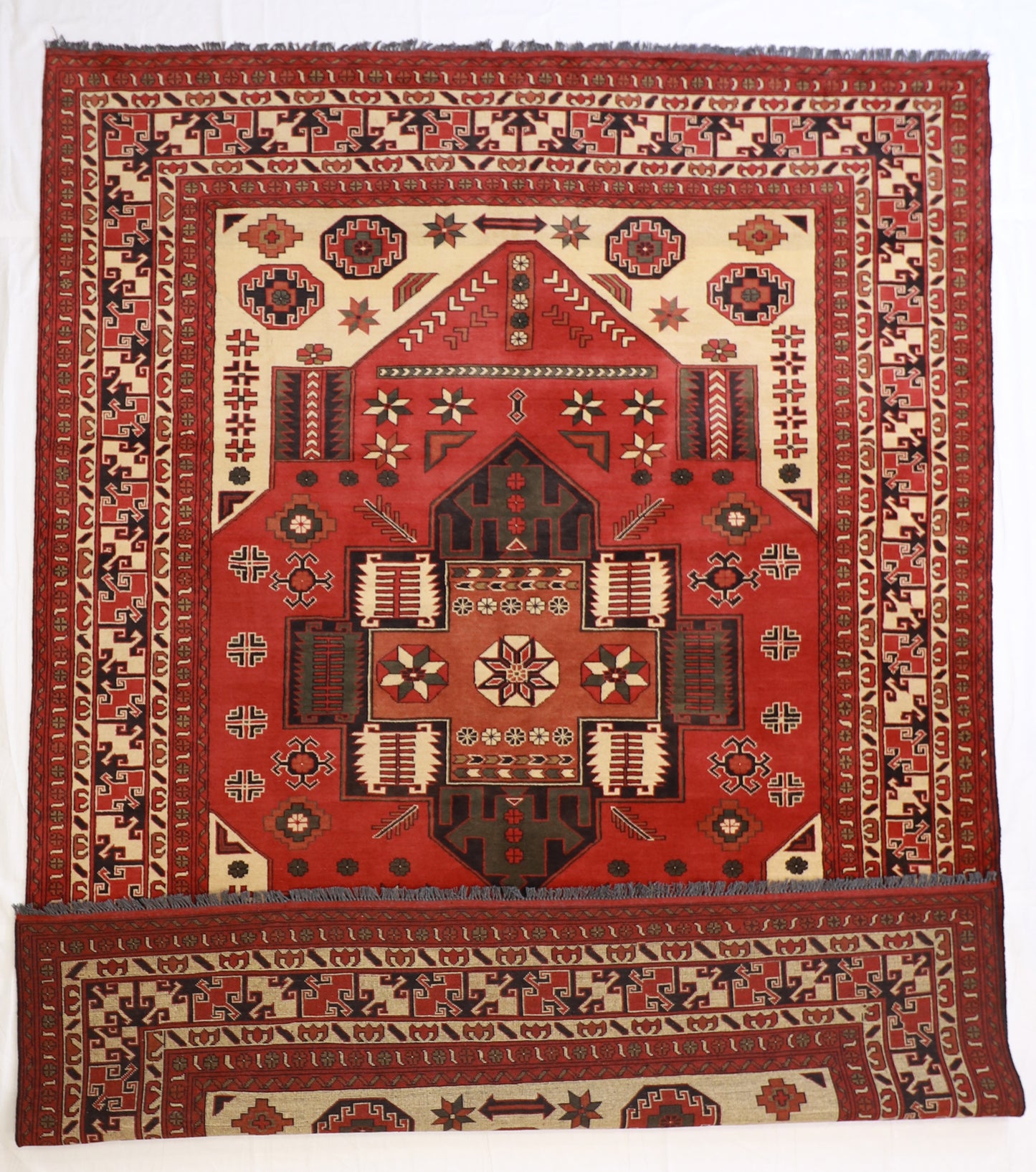 9x12 - Serapie Fine Geometric Rectangle - Hand Knotted Rug