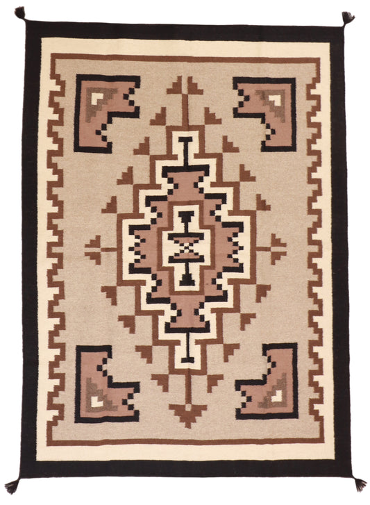 5x7 - Navajo Fine Wool All Over Rectangle - Hand Knotted Rug