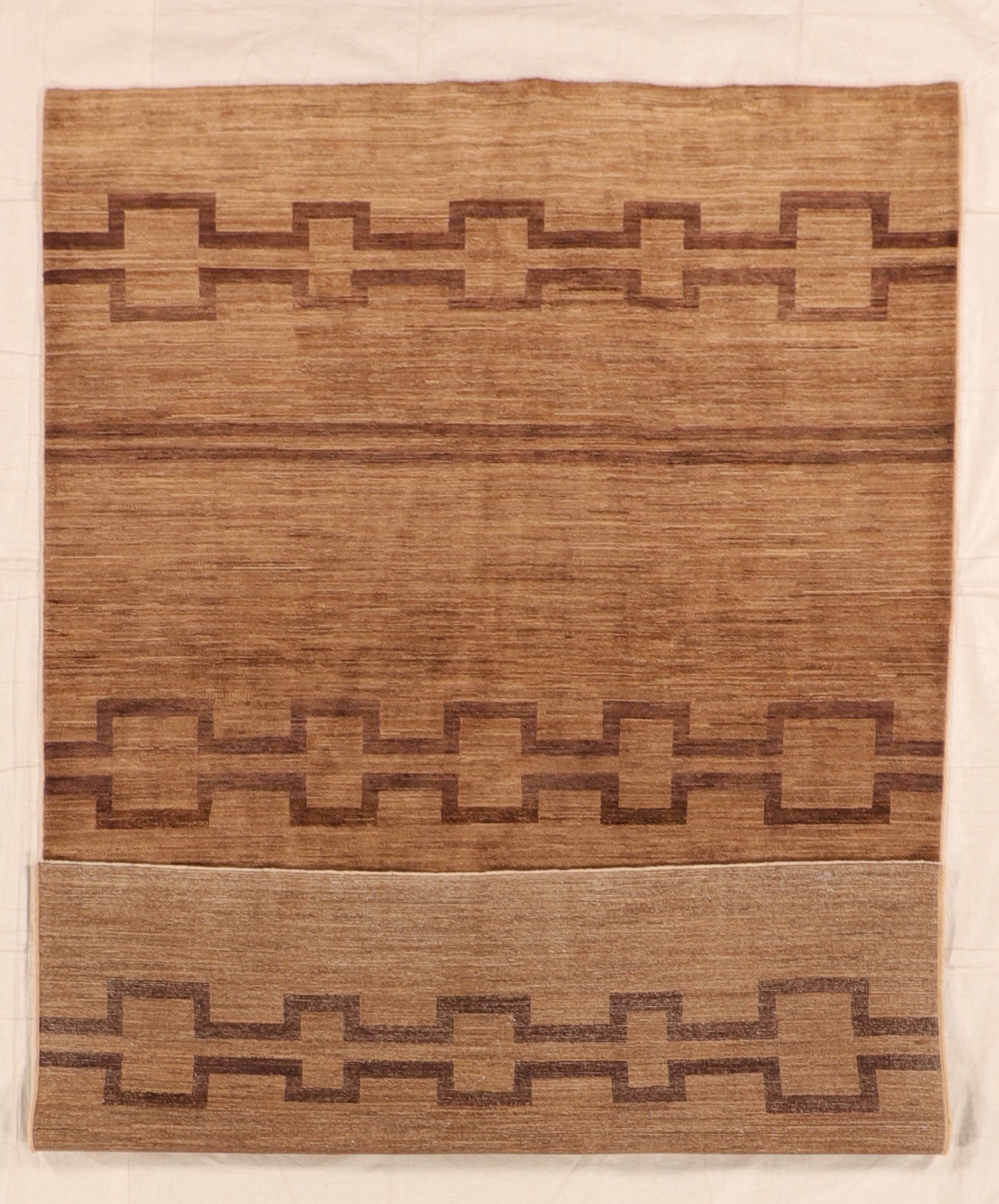 6x9 - Navajo Fine Wool All Over Rectangle - Hand Knotted Rug