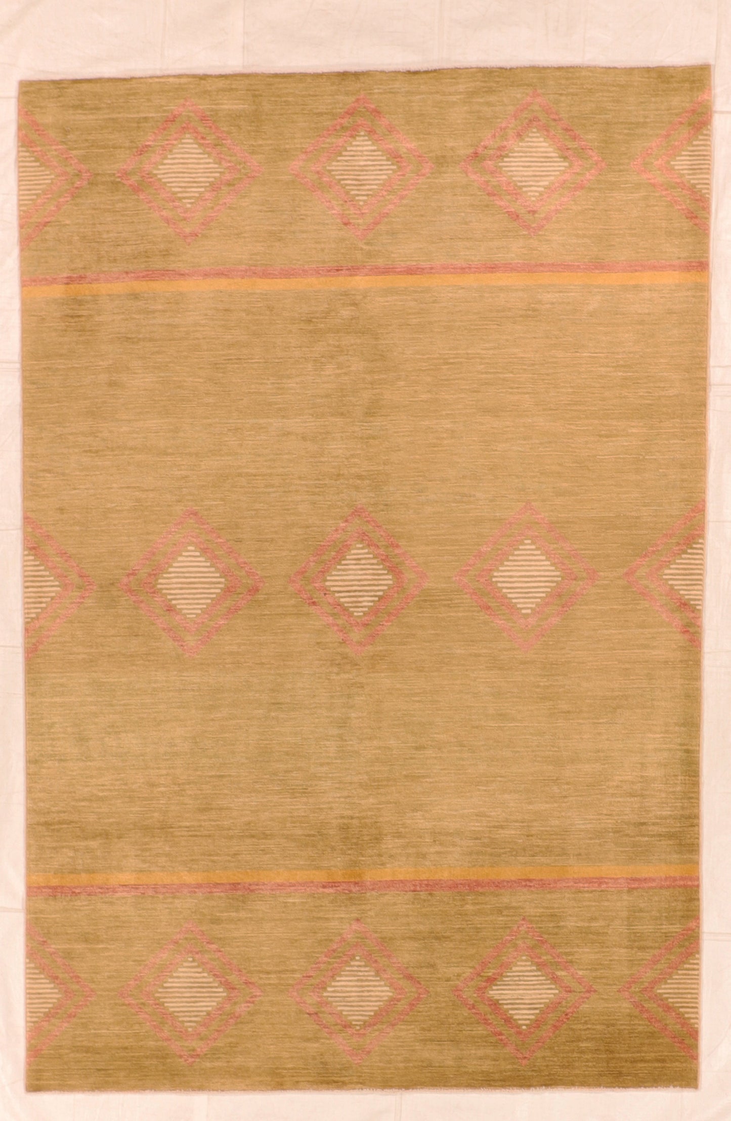 6x9 - Navajo Fine Wool All Over Rectangle - Hand Knotted Rug