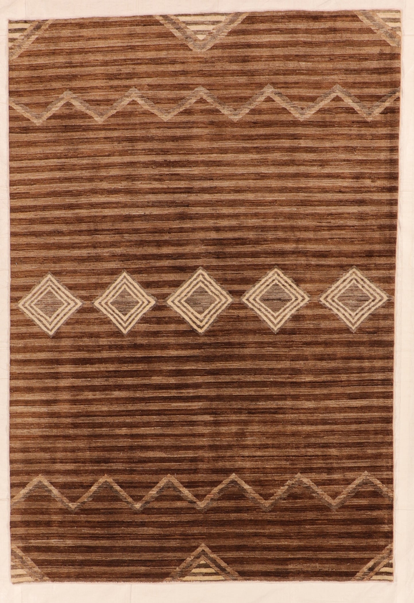 6x9 - Mountain  Modern Wool All Over Rectangle - Hand Knotted Rug