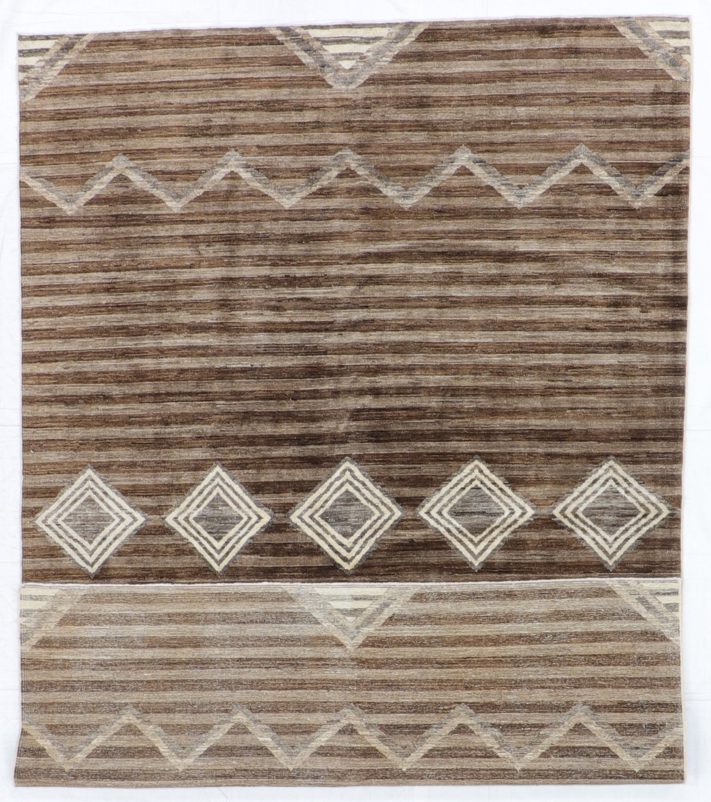 6x9 - Mountain  Modern Wool All Over Rectangle - Hand Knotted Rug