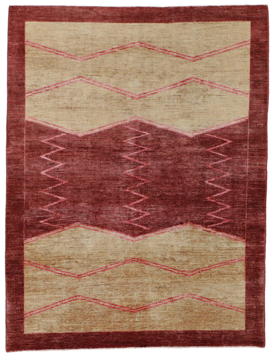 5x7 - Navajo Fine Wool All Over Rectangle - Hand Knotted Rug