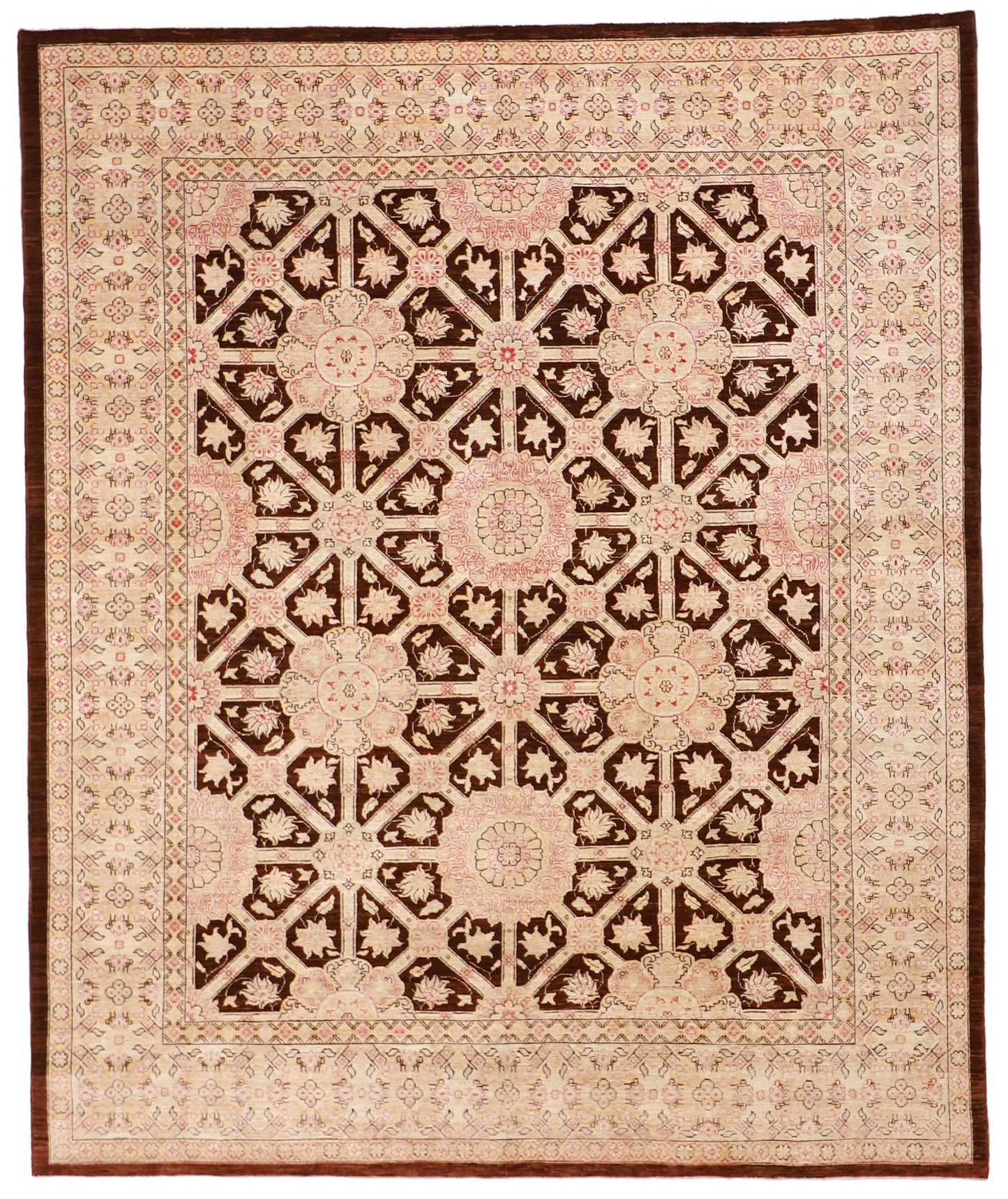 8x10 - Haj Jallie Wool All Over Rectangle - Hand Knotted Rug