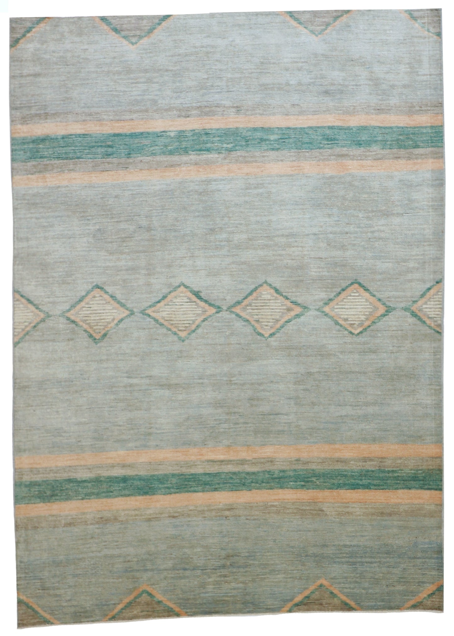 6x9 - Mountain  Modern Fine All Over Rectangle - Hand Knotted Rug