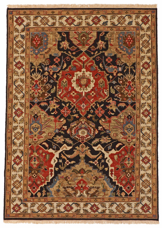 5x7 - Malayer Wool All Over Rectangle - Hand Knotted Rug