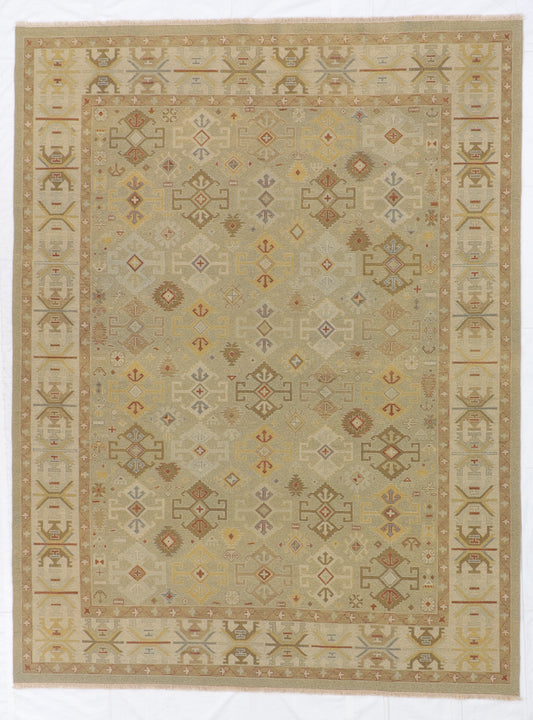 9x12 - Mahal Fine/Wool All Over Rectangle - Hand Knotted Rug