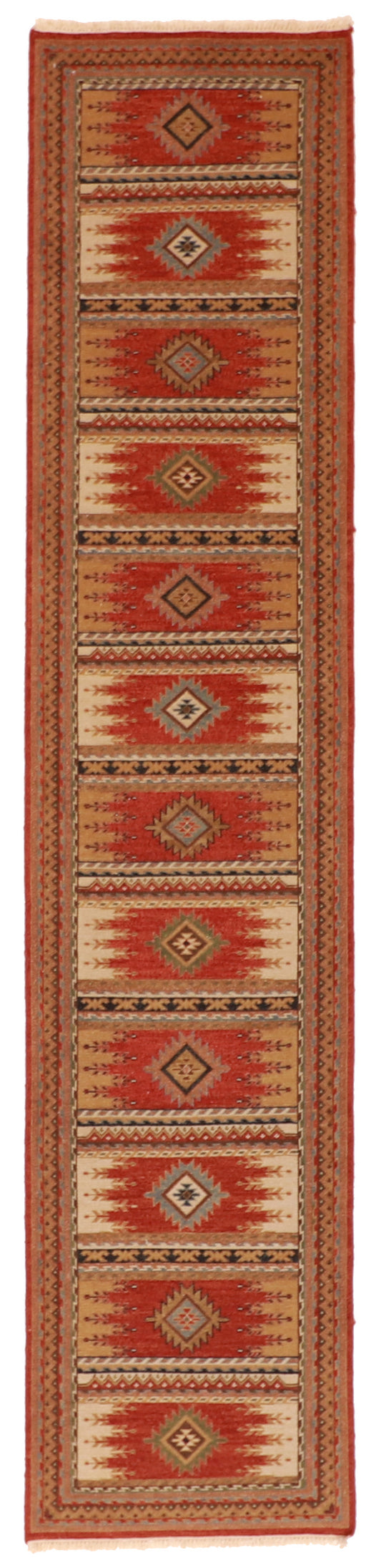 Runner - Navajo Fine Wool Geometric Rectangle - Hand Knotted Rug