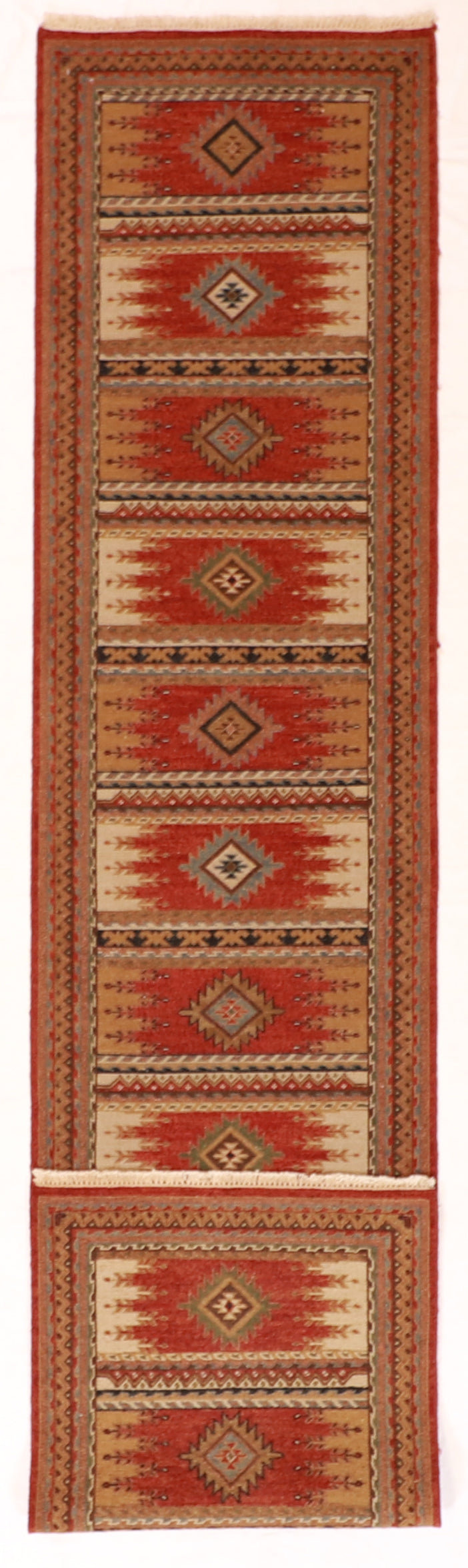 Runner - Navajo Fine Wool Geometric Rectangle - Hand Knotted Rug