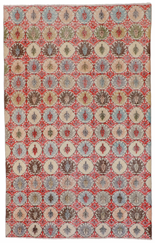 5x7 - Modern Fine All Over Rectangle - Hand Knotted Rug