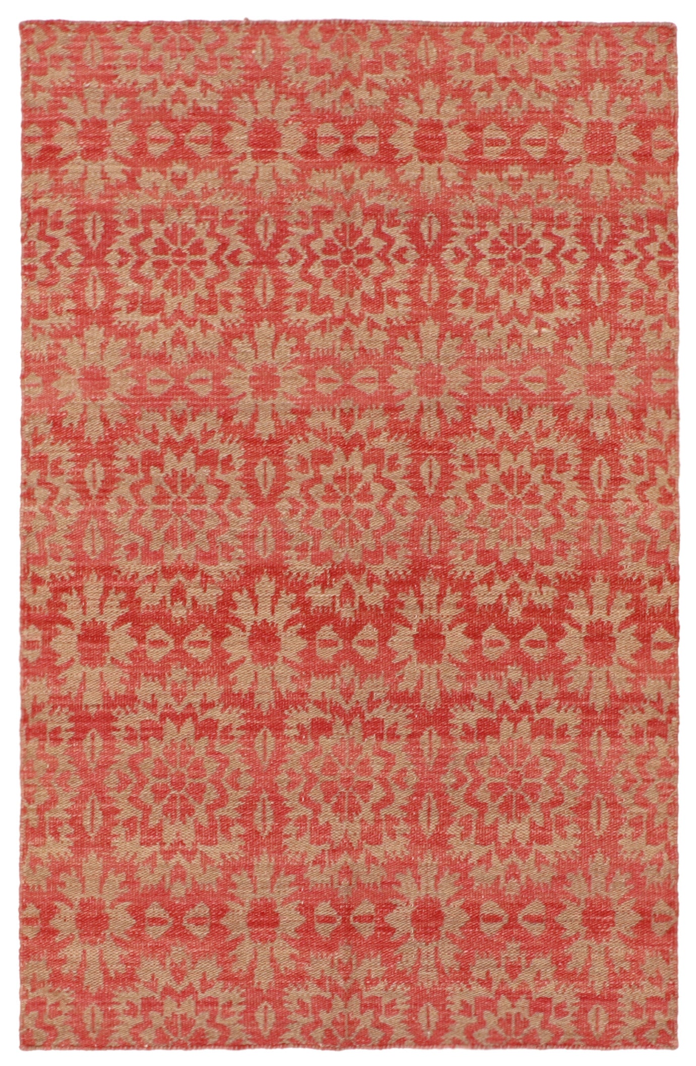 4x6 - Kilim Fine Wool Geometric Rectangle - Hand Knotted Rug