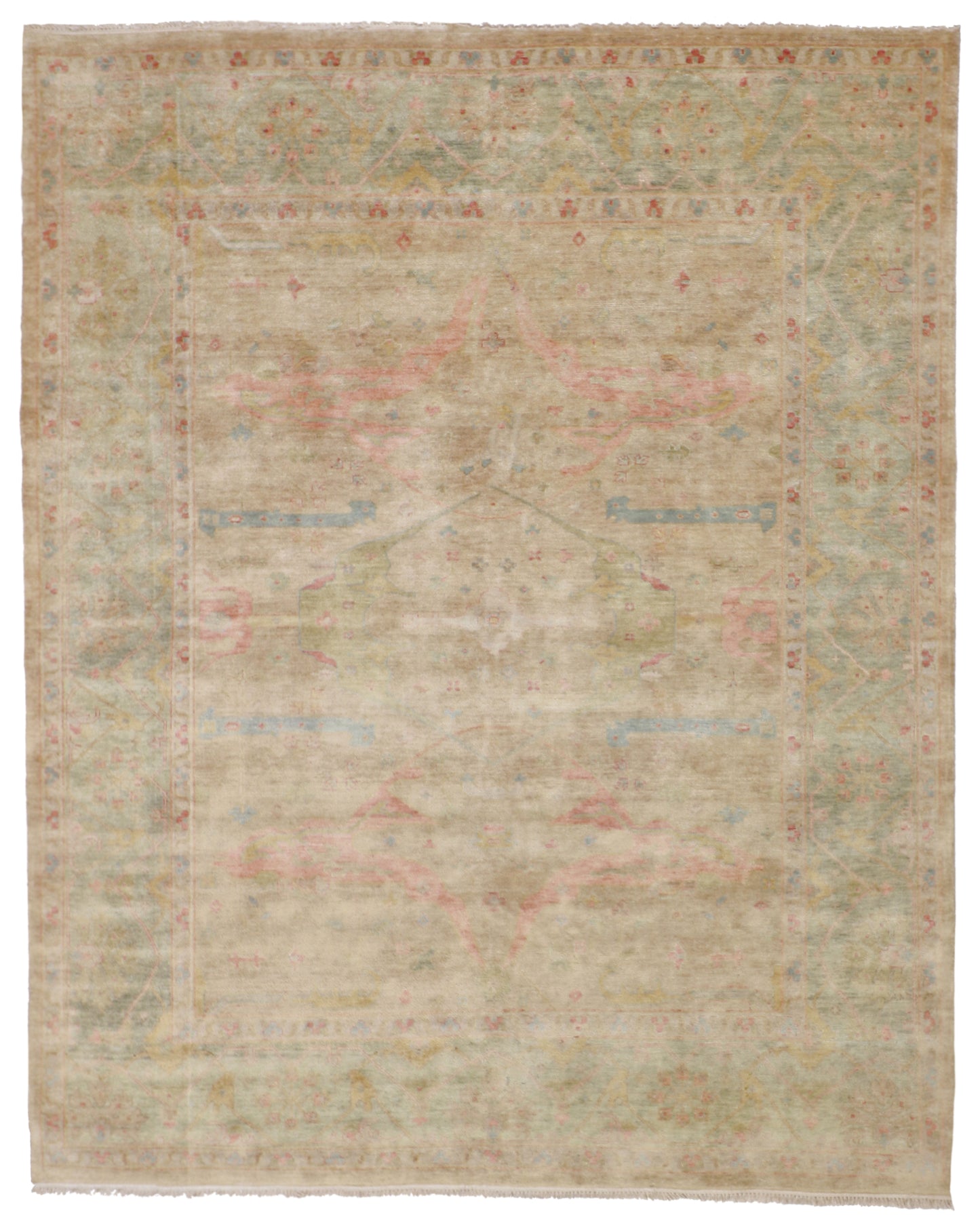 8x10 - Ziegler Fine/Wool All Over Rectangle - Hand Knotted Rug