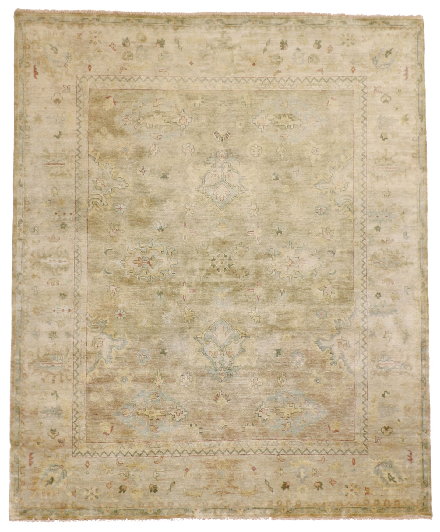 8x10 - Oushak Fine All Over Rectangle - Hand Knotted Rug