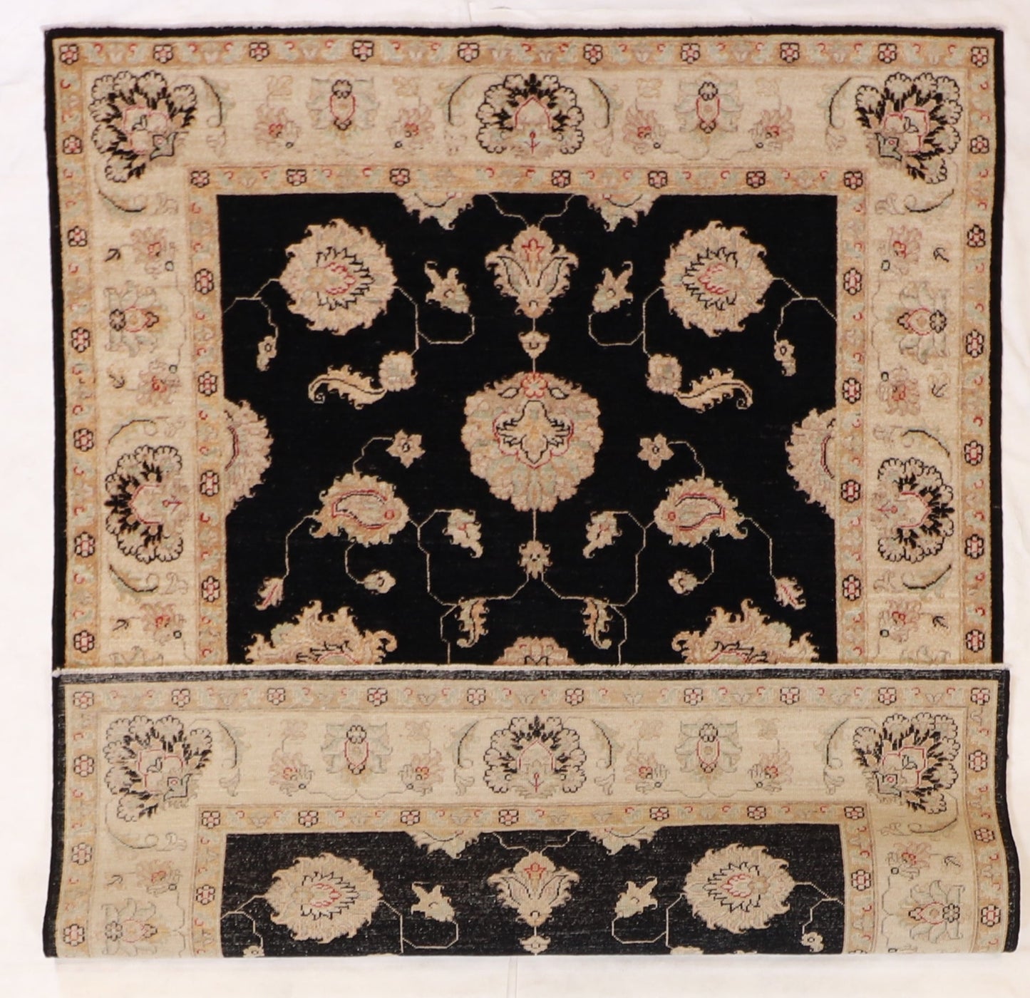 4x6 - Qum Wool All Over Rectangle - Hand Knotted Rug