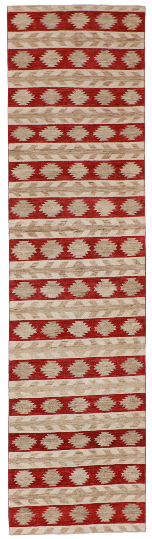 Runner - Navajo Wool Geometric Rectangle - Hand Knotted Rug