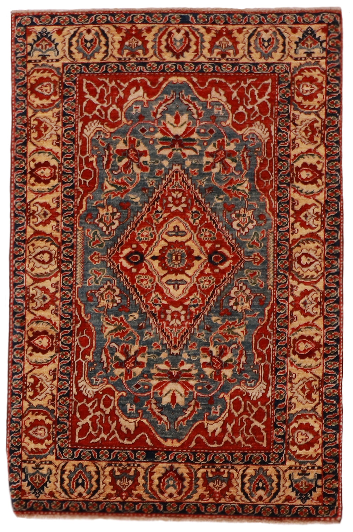 3x5 - Serapie Wool Geometric Rectangle - Hand Knotted Rug