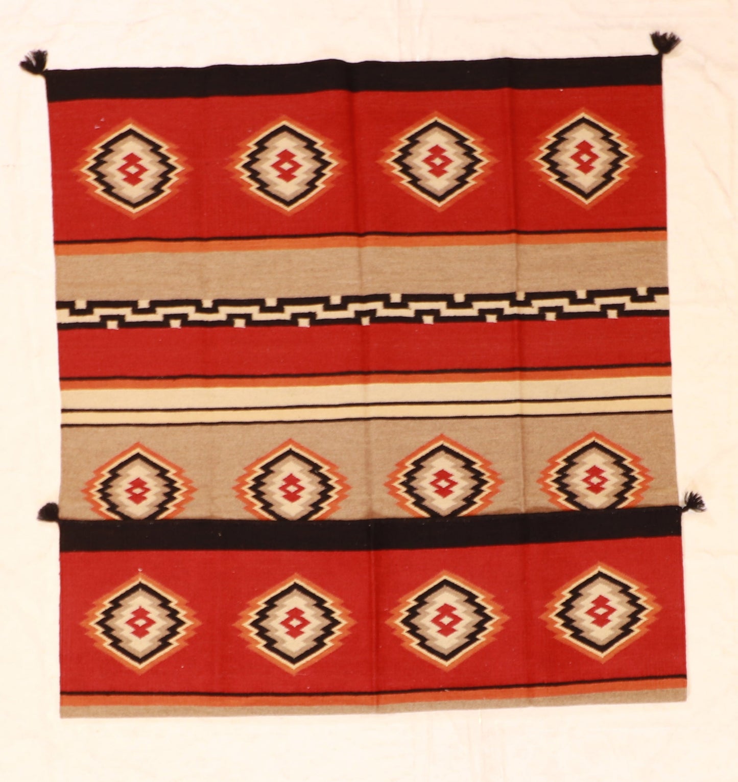 5x7 - Navajo Fine Wool Geometric Rectangle - Hand Knotted Rug