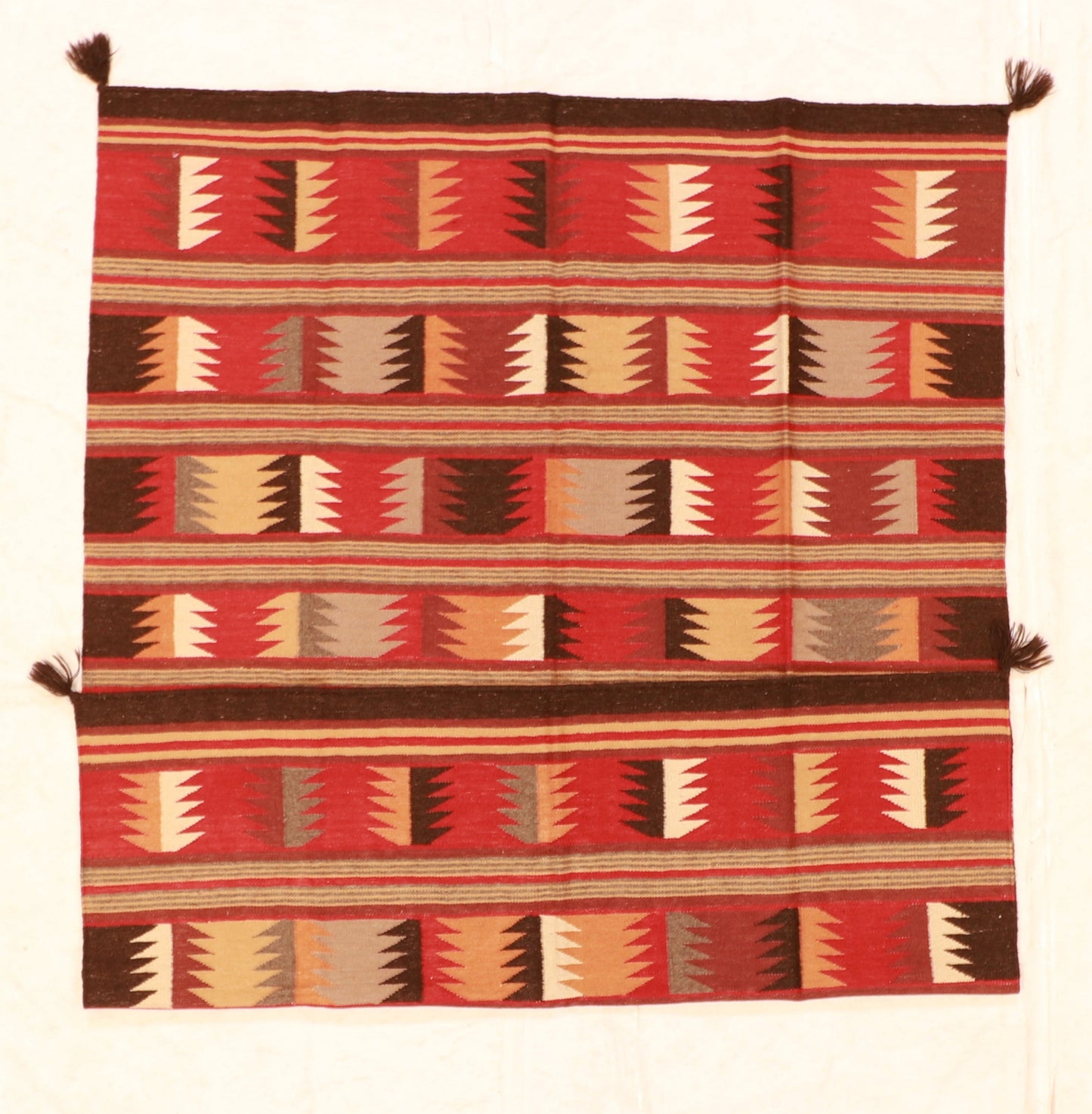 5x7 - Navajo Fine/Wool Geometric Rectangle - Hand Knotted Rug