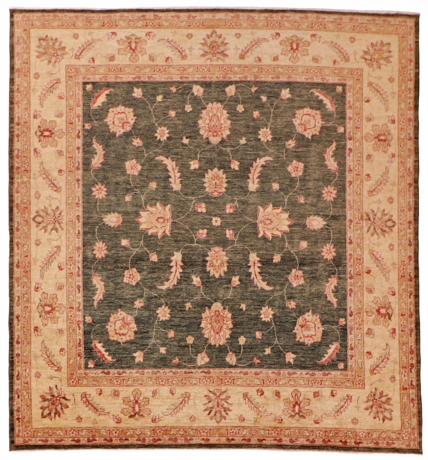 Square - Tabriz Fine/Wool All Over - Hand Knotted Rug