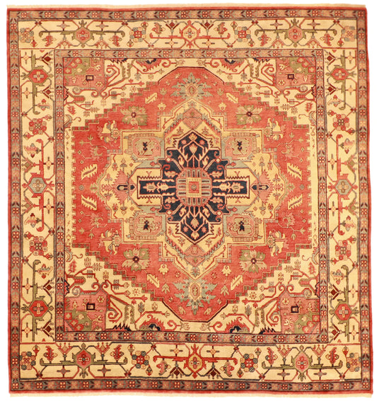 Square - Serapie Fine/Wool Medallion - Hand Knotted Rug