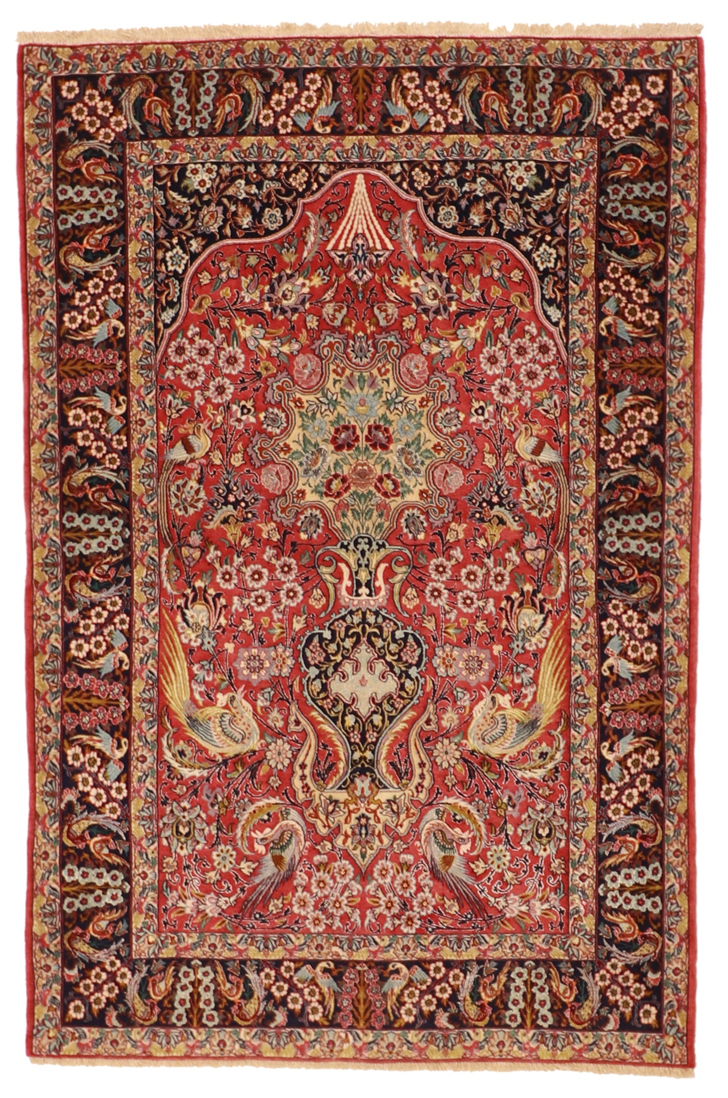 3x5 - Isfahan Silk/Wool All Over Rectangle - Hand Knotted Rug