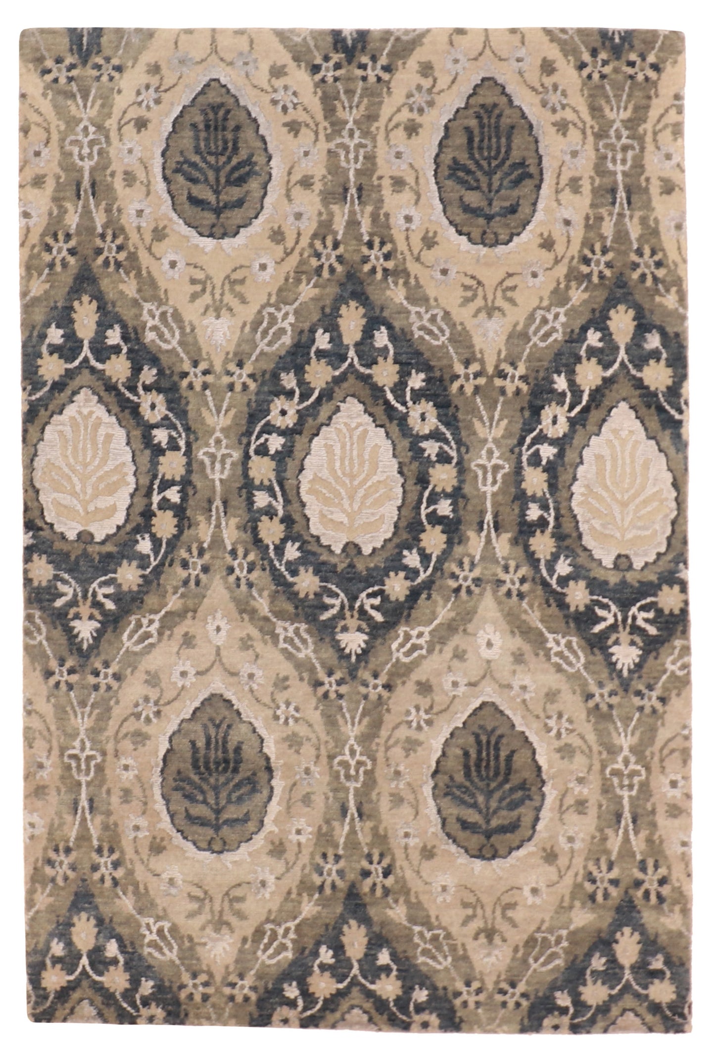 4x6 - Bakhtiarie Silk All Over Rectangle - Hand Knotted Rug