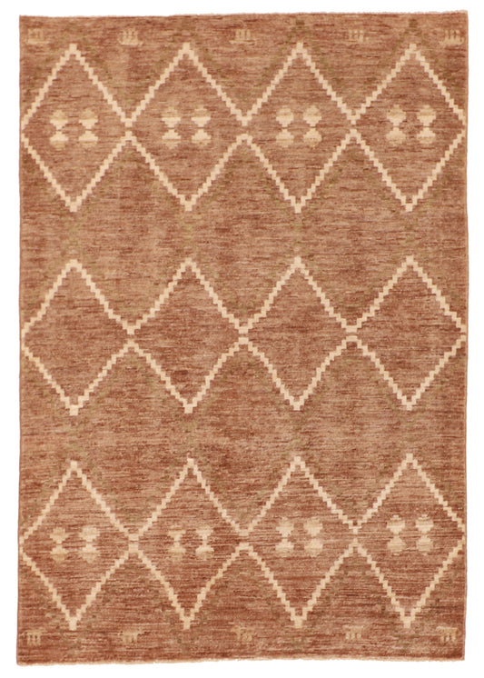 4x6 - Mountain  Modern Fine All Over Rectangle - Hand Knotted Rug