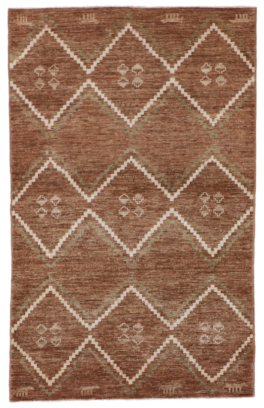 4x6 - Mountain  Modern Fine All Over Rectangle - Hand Knotted Rug